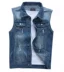 Áo vest nam denim mùa thu vest denim quần áo mùa xuân và mùa hè Quần áo áo hàn quốc nam không tay vest vest quần jean nam đẹp Cao bồi