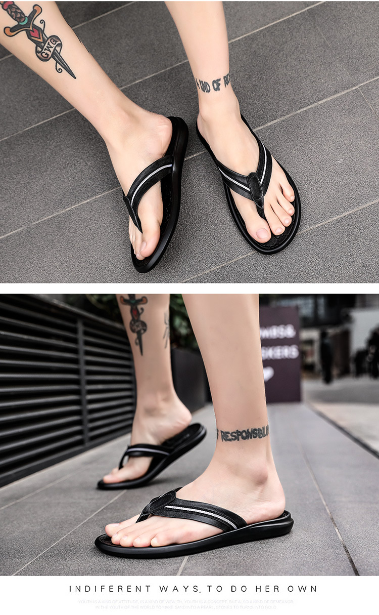 Dép đi trong nhà ga châu Âu xu hướng mùa hè phiên bản Hàn Quốc của những đôi dép da nam hoang dã - Dép dép hot trend năm 2021