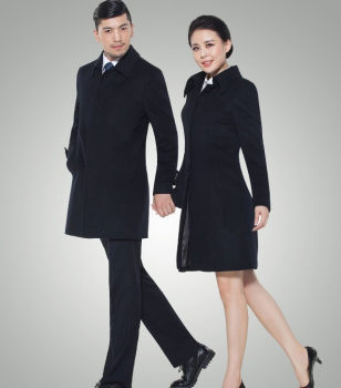新款职业装秋冬毛呢大衣毛呢外套中长款呢子大衣男女工装工作服
