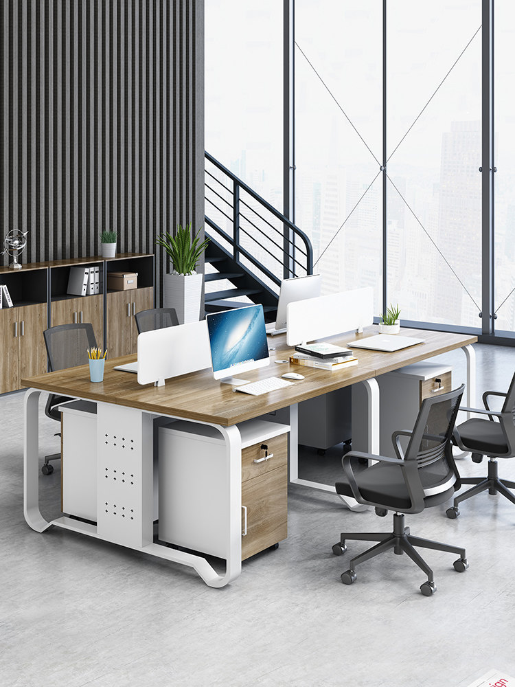 Plus Thick Steel Frame Staff Desk Chair Composition 4 People Position Brief Modern Screen Position Employee 6 People's Computer Desk