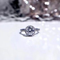 18k Platinum Mosanstone Cake Enclosure Insert Ring D Color Woman 1 Carat Wedding Ring Findable pt950 Platinum Color Gold