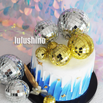 Baking cake decoration mirror reflective ball bar laser ball wedding glass ball Christmas crystal ball dress up