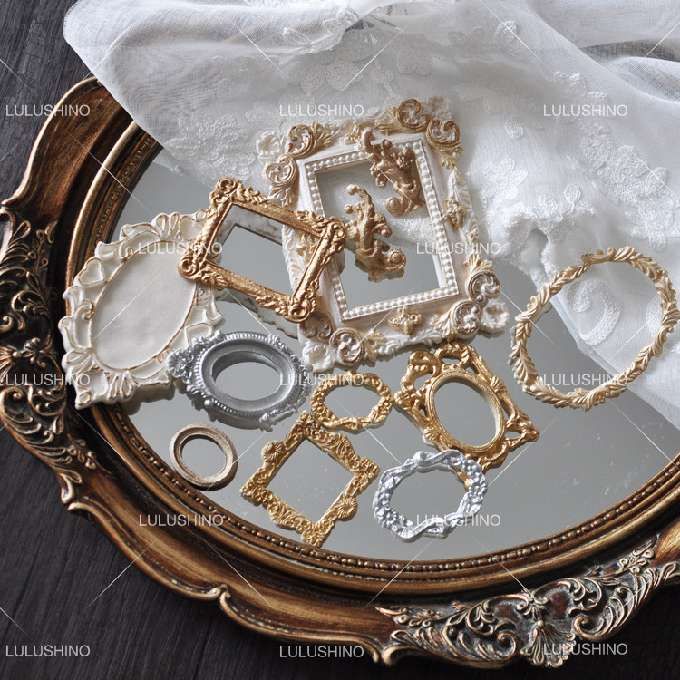 LULUSHINO Fondant Cake Silicone Mold Dry Pace Modeling Mold A Collection of Various Photo Frames