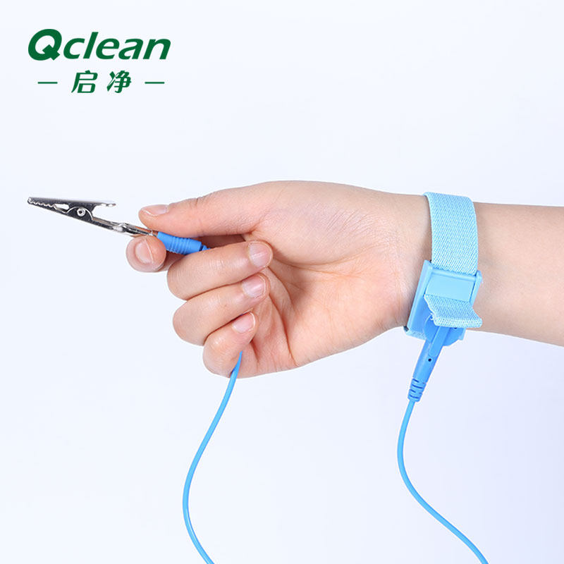 Qclean high quality corded PU rose red wrist guard electrostatic bracelet Foreign trade export anti-static wrist guard