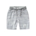 Quần áo trẻ em Hàn Quốc 2019 hè bé trai mới năm điểm ở giữa quần short cotton bé trai quần sọc trẻ em giản dị - Quần quần nhung bé gái Quần