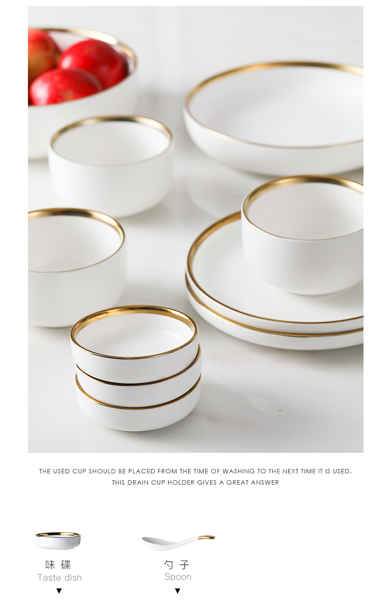 And MT up phnom penh dish suits for contracted white light dishes key-2 luxury bowl dish fish plate of household ceramic tableware