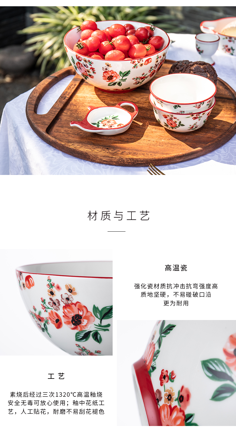 Eat newest mountain soup bowl creative household utensils rainbow such as bowl under the glaze ceramic dish bowl meal bowl of Europe type restoring ancient ways to move