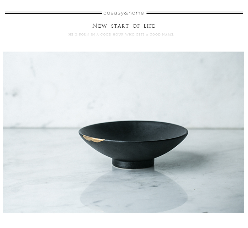 Expressions using the and sharply black jade ceramic high - temperature shallow bowl set up Mosaic gold antiskid rice bowls retro creative noodles soup bowl