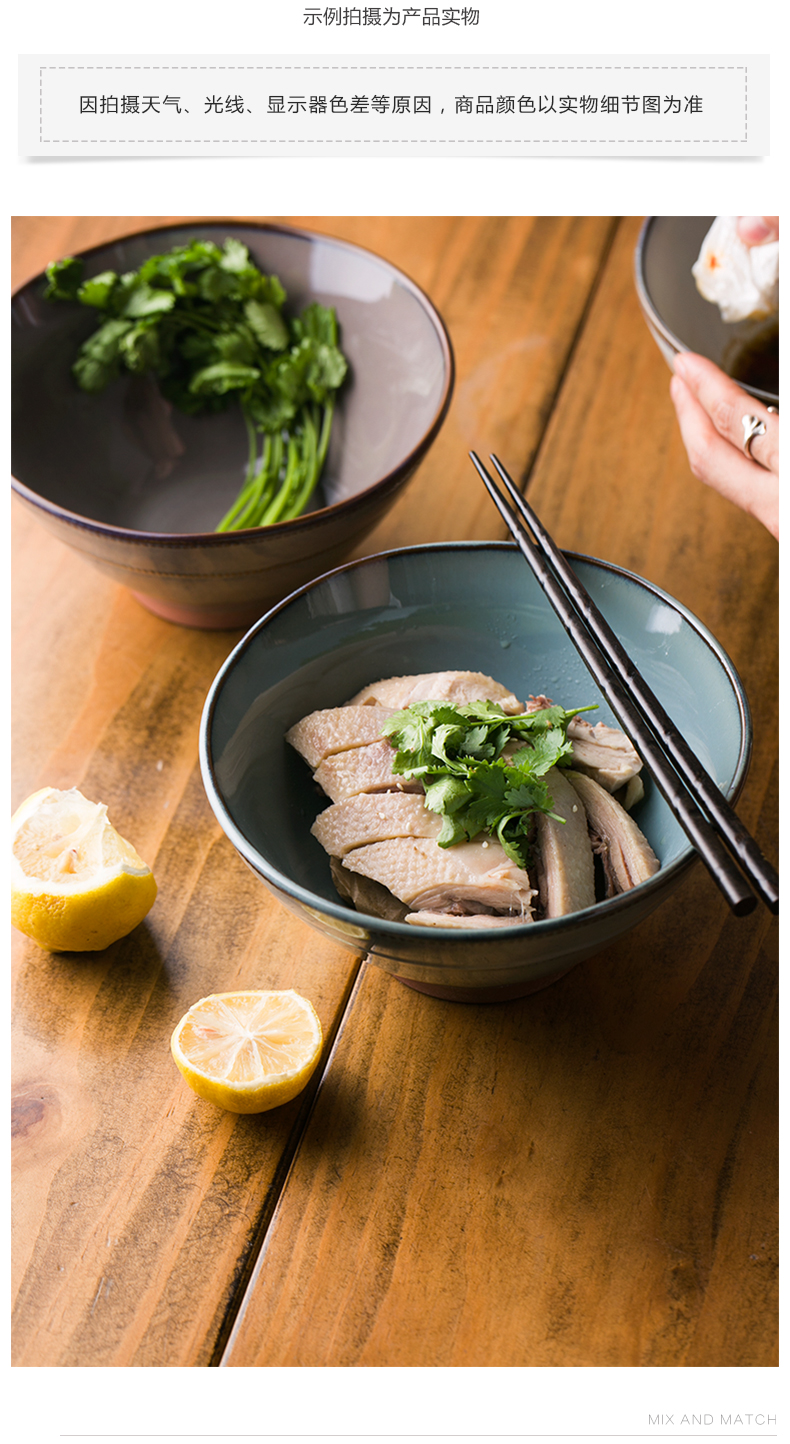 Ceramic tableware and implicit Japanese hat to use a single small household rainbow such use creative tall bowl rainbow such use