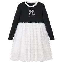 (Vitality Series) PEACEBIRD Childrens Clothing Girls Princess Dress Spring Cake Dress Performance Dress Fairy Skirt