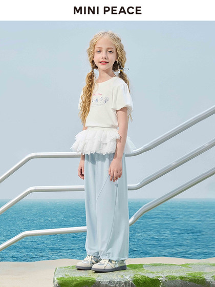 MINIPEACE太平鸟童装女童裤子夏季新款儿童运动裤子