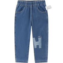 (Same style at counter)minipeace PEACEBIRD childrens clothing toddler jeans winter new style plus velvet trousers