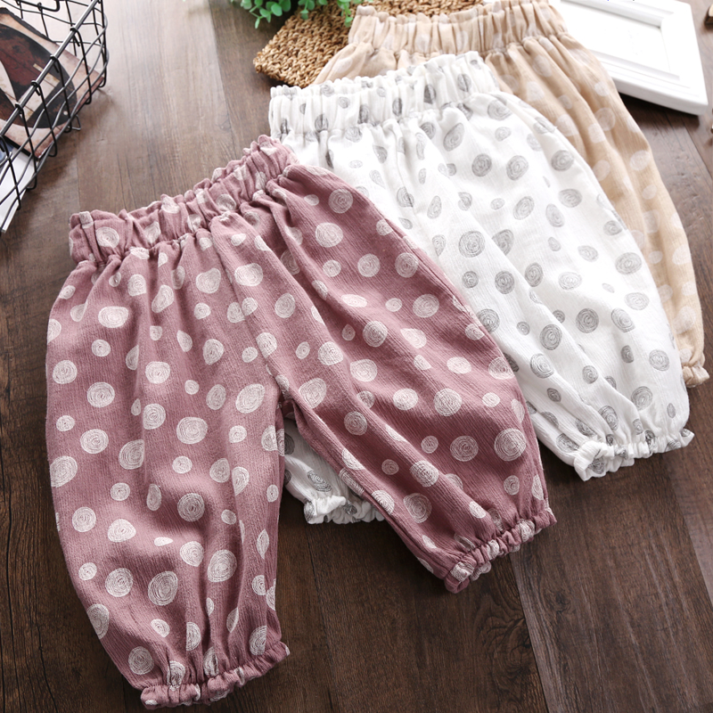 Clear cabin male and female children light cage pants baby large pp anti-mosquito pants children cotton linen shorts summer slim 7-minute pants