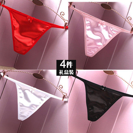 4 Gift Boxes Dress Sexy Briefs Female Transparent Seductive Lace Color Din big size Tiny pants live-fire spicy Tiny pants head