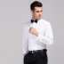 Của nam giới hiệu suất dress shirt sân khấu điệp khúc nam dài tay áo trắng slim áo phù rể bow tie áo sơ mi nam Áo