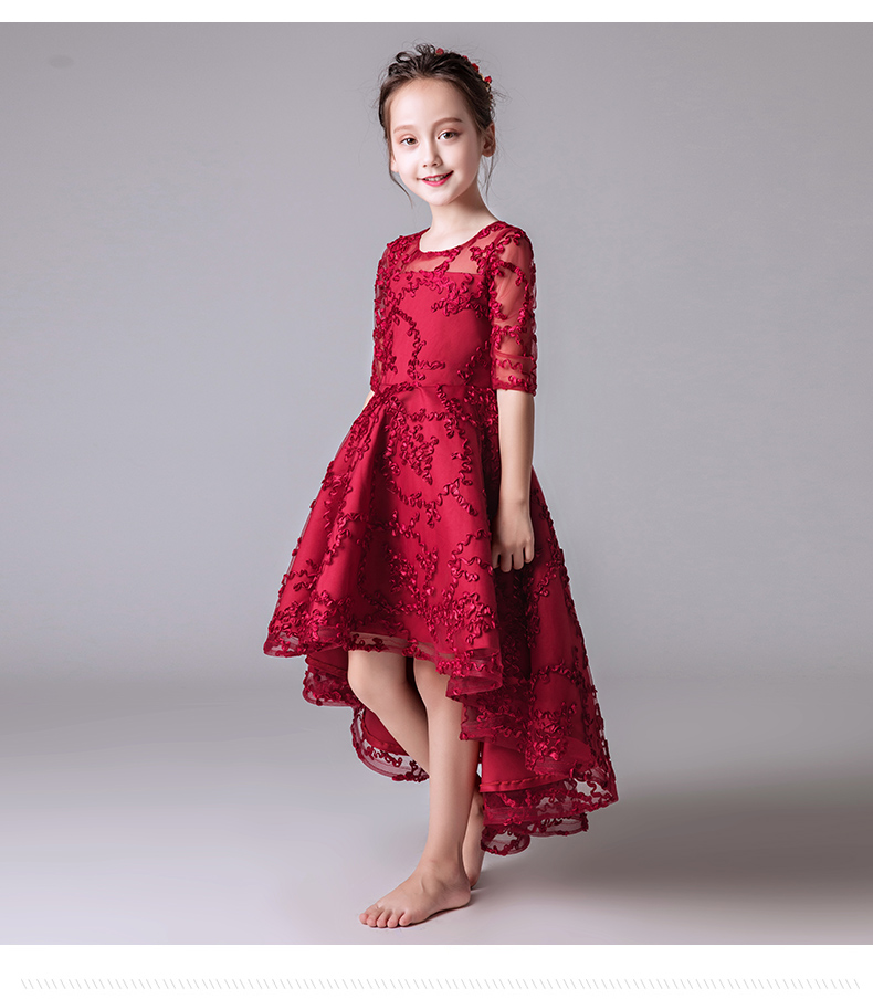 Trẻ em công chúa ăn mặc cô gái fluffy catwalk chương trình hoa cô gái piano trang phục trình diễn mùa thu và mùa đông bộ vest bé trai đi tiệc