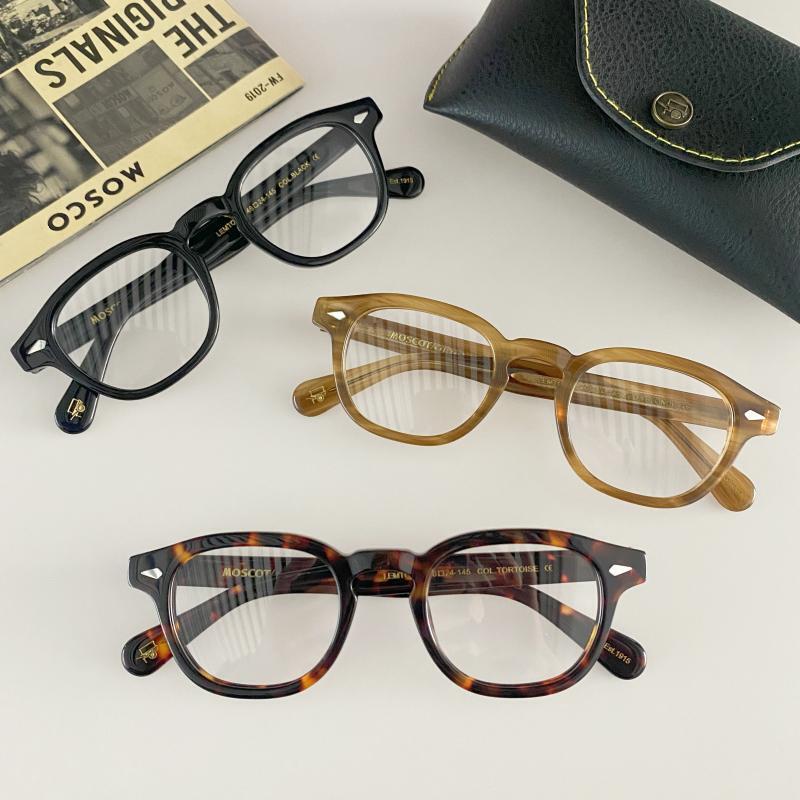 Moscot Lemtosh Eyeglass Frames for Men, Retro Acetate Prescription Eyeglass Frames for Women, Trendy Depp-Style Frames