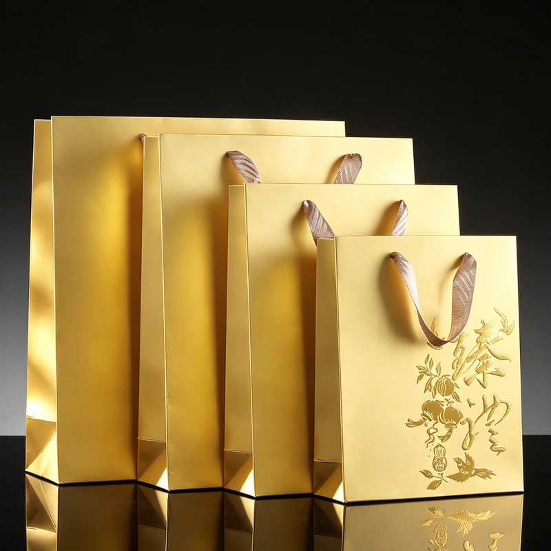 Universal Gold Gift Tote Bag, Red and Orange Tonic Gift Bag, Fish Maw, Bird's Nest, Mushroom, and Dried Goods Paper Handbag Universal Gold Gift Tote Bag, Red and Orange Tonic Gift Bag, Fish Maw, Bird's Nest, Mushroom, and Dried Goods Paper Handbag