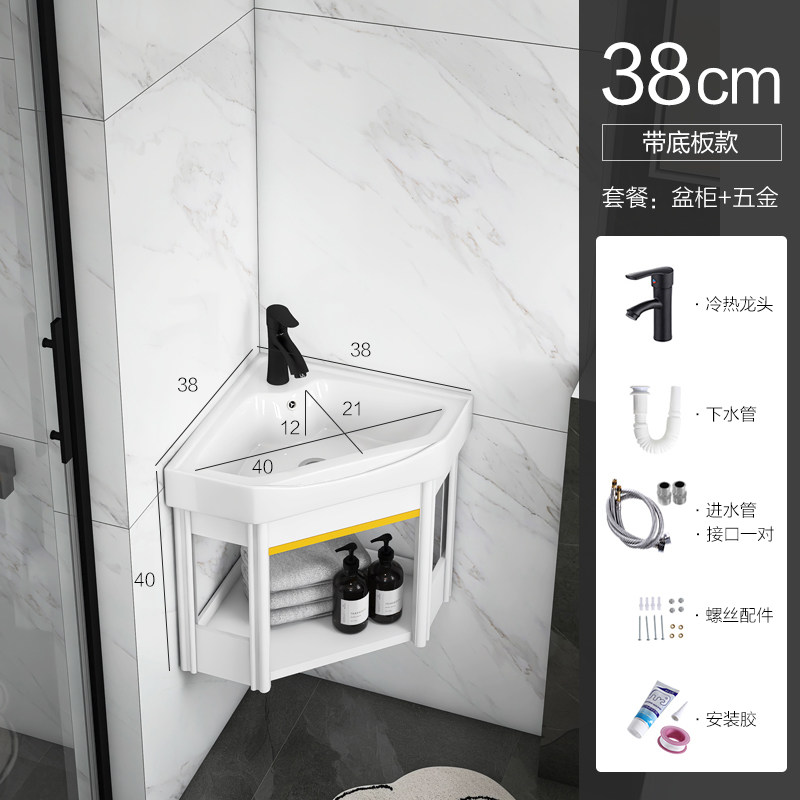 [USD 78.47] Triangular wash basin wall washbasin ceramic Mini household ...