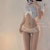 Fields Garden Shattering small fresh medium-high waist Underpants female pure desire lace side ice silk pure cotton stalls Gluteless Triangular Pants