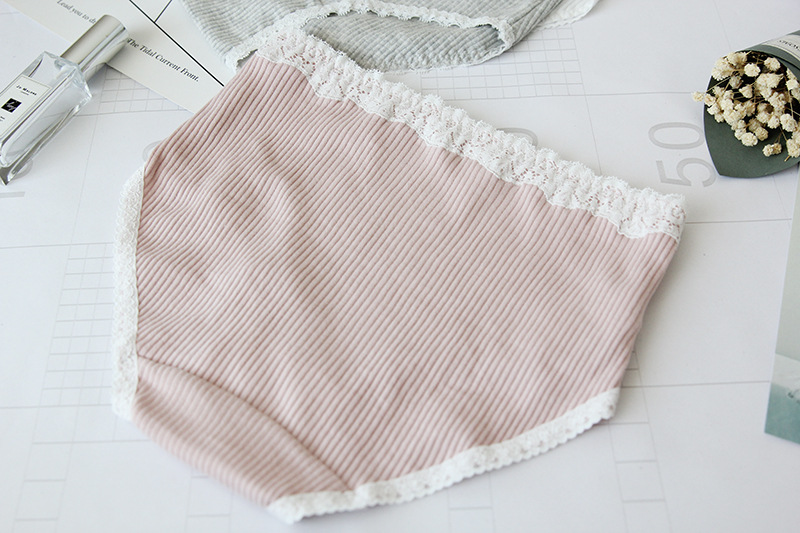 Ấm áp bảo vệ ~ Thiết kế tìm kiếm ánh sáng Nhật Bản cao eo bông Cotton Tóm tắt thoải mái mềm mại quần lót nữ cao cấp