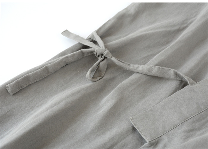 Nhật Bản cho mens bông hai lớp gạc bảy tay áo quần khảo sát bằng phẳng và mặc pajamahome phù hợp với áo choàng tắm.