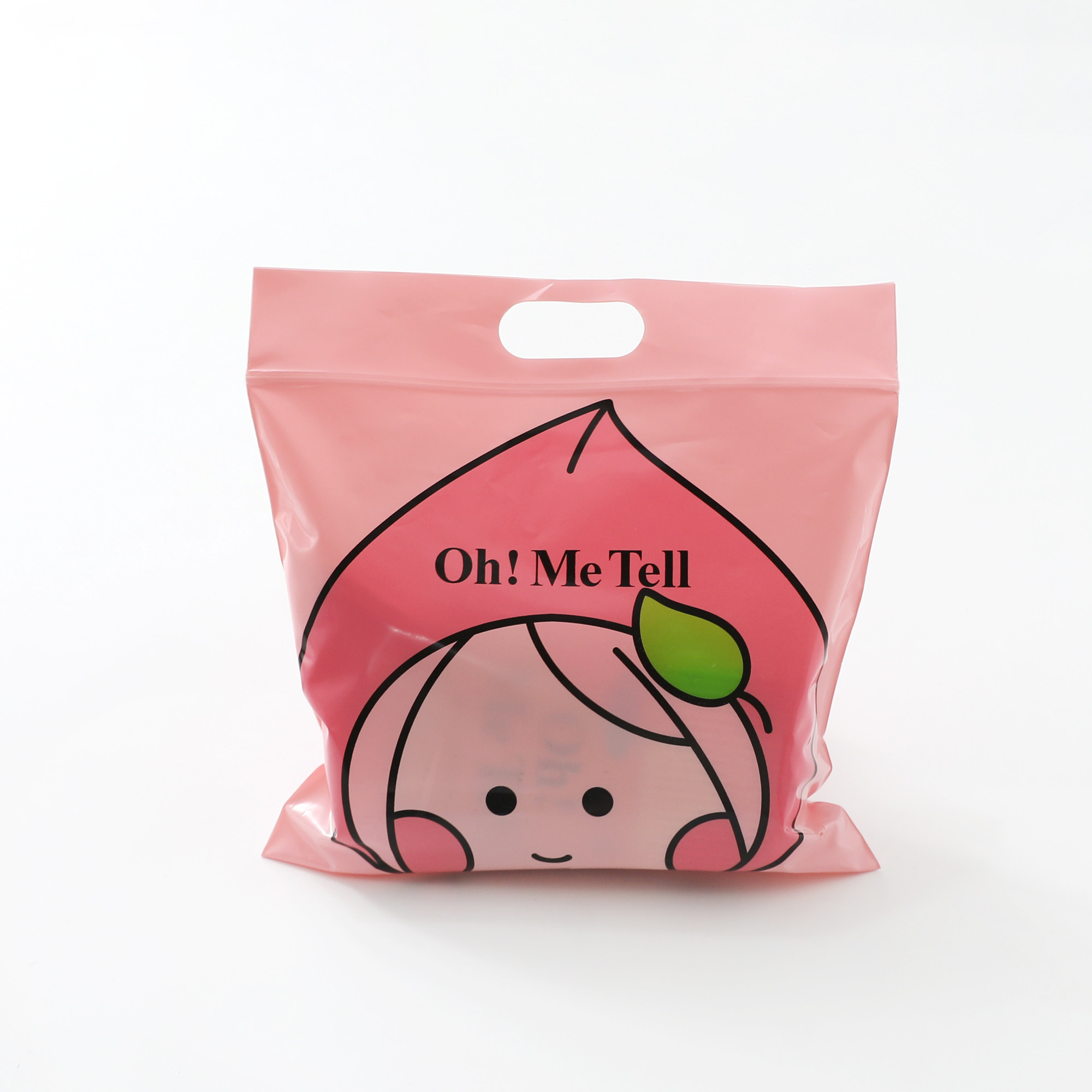 Oh! Me Tell [Peach] Solid color women 's mid-calf cotton socks