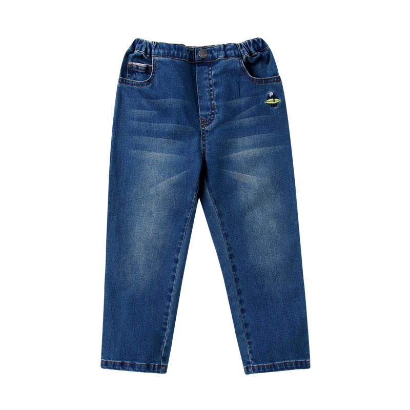 Annell chàng trai mùa xuân quần mặc denim vừa quần tây giản dị trẻ em lớn của đơn quần EB916008.