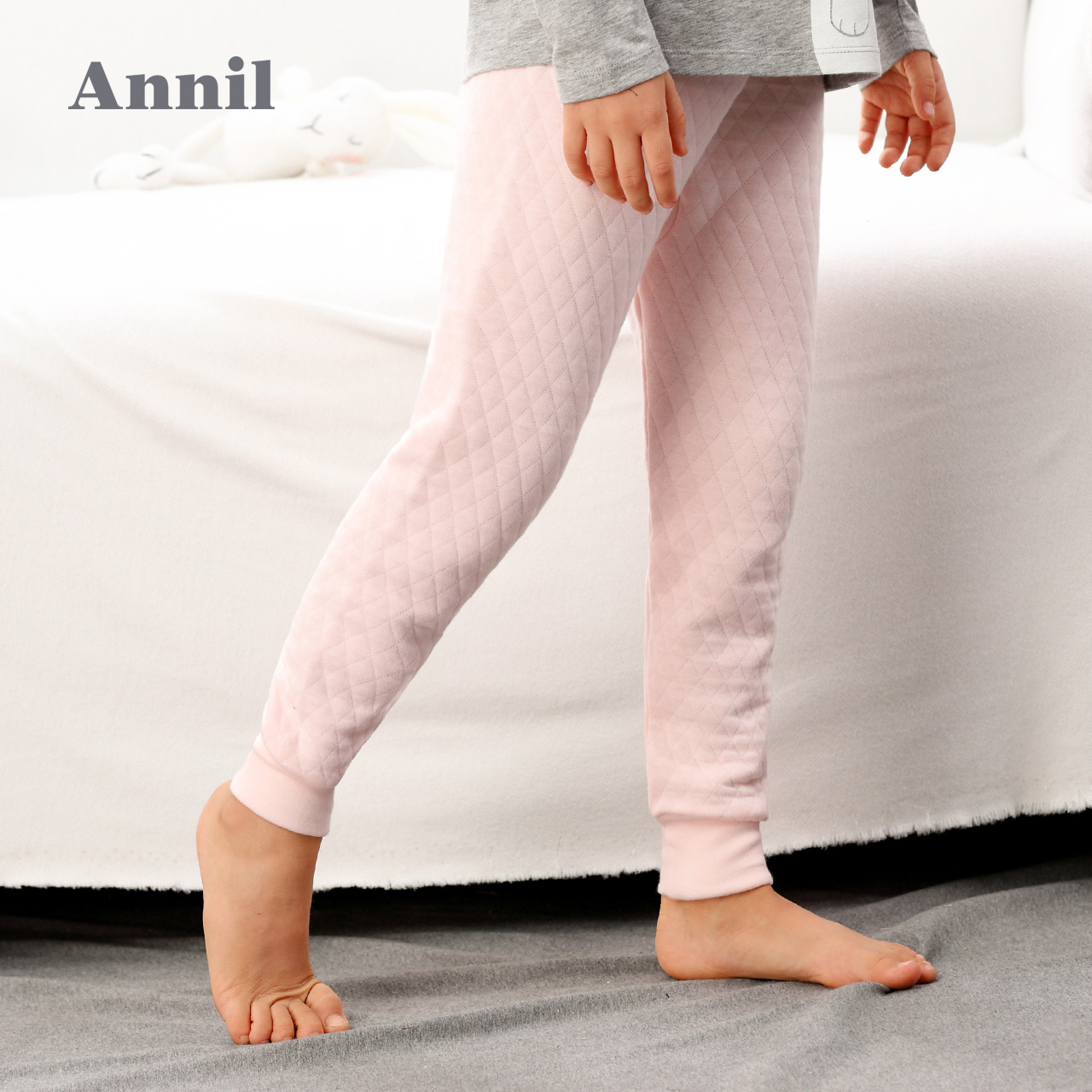 Annil girl girl pure cotton warm pants 2021 winter clip cotton beating bottom thick pants CUHK Scout cotton long pants