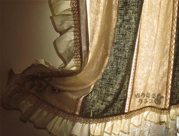 Xinon Palace on the Xiaer River Collection of Plain Color Cotton Linen Fabric Handmade Custom Curtains