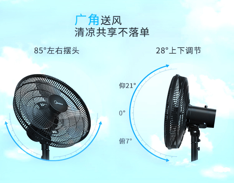 Quạt điện đẹp FS40-18C 18D văn phòng tại nhà im lặng lắc đầu máy tính để bàn quạt kép sử dụng - Quạt điện quạt hút công nghiệp