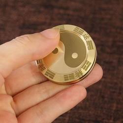 Brass snap coin decompression artifact handle piece push ring coin toy vent PPB fingertip portable push card decompression EDC