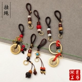 Ретро брелок, ремешок, плетеная подвеска ручной работы