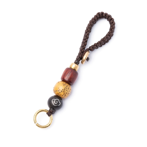 Ретро брелок, ремешок, плетеная подвеска ручной работы