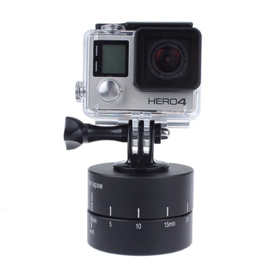 Gopro motion camera 360-degree panoramic timed automatic rotary holder time-lapse photographic pick-up