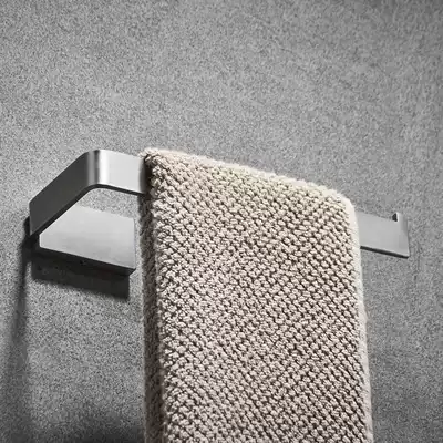Punch-free towel rack 304 stainless steel towel ring hanging ring towel rack solid bathroom pendant towel ring lengthened