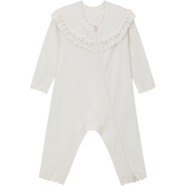 Jiangnan Buyi Baby] Autumn jumpsuit knitted romper princess-like small lace baby girl jnbybyjnby