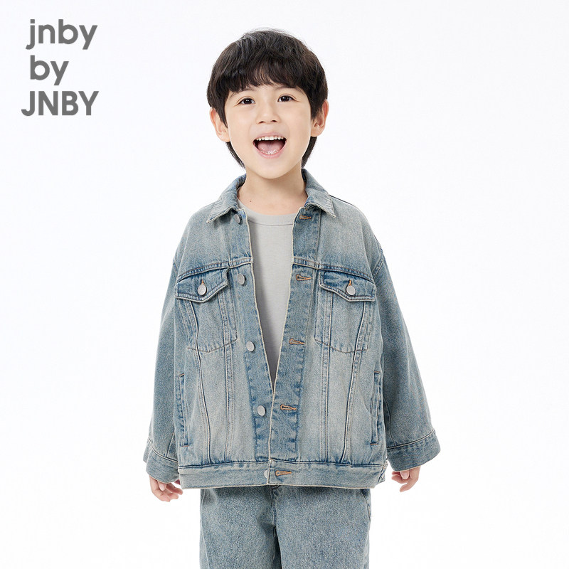 Jiang Nanbu clothes boy clothing spring clothing spring denim jacket boomer cool casual jacket male girl child jnbyjnby-Taobao