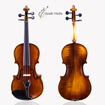 Taiwans handmade solid wood violin beginners childrens professional college students imported European materials for beginner grade