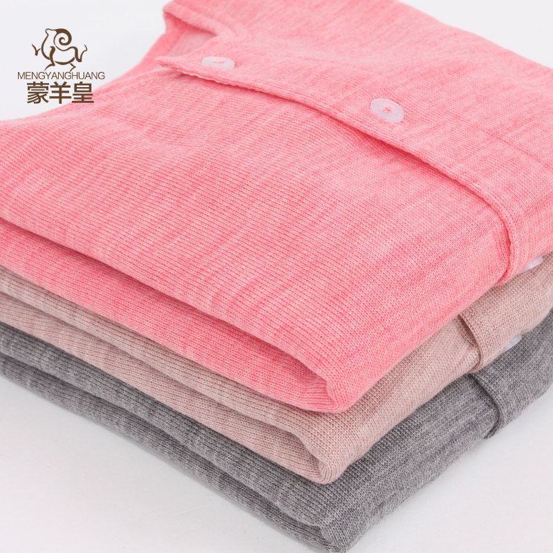 (quality inspection full wool) autumn and winter children pure wool underwear for male and female children fever clothes close-fitting baby sweaters