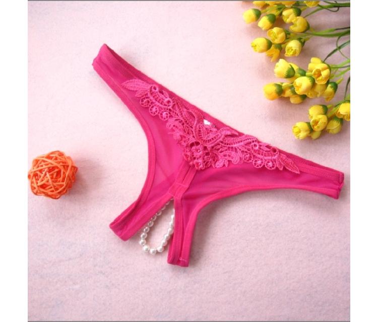 Lưới của phụ nữ trong suốt gợi cảm chia thong trong suốt đẩy cặp vợ chồng đồ lót C quần ngọc trai massage đồ lót hạt quần xì