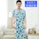 Mùa hè đồ ngủ cotton nhân tạo cotton nam lụa dài tay phục vụ nhà thanh niên tay ngắn cotton lụa điều hòa không khí quần áo phù hợp với mỏng - Bên ngoài ăn mặc bộ đồ ngủ nữ