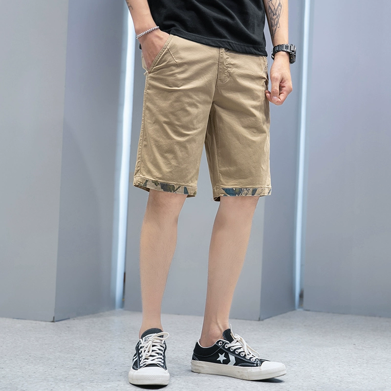 Semir triều nam quần âu quần short màu rắn cotton mùa hè dụng cụ rộng kích thước lớn xu hướng hoang dã thẳng quần năm điểm - Quần làm việc