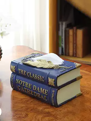 What a good creative European fashion tissue box, simple living room resin sanitary carton extraction type sanitary carton book tissue tube