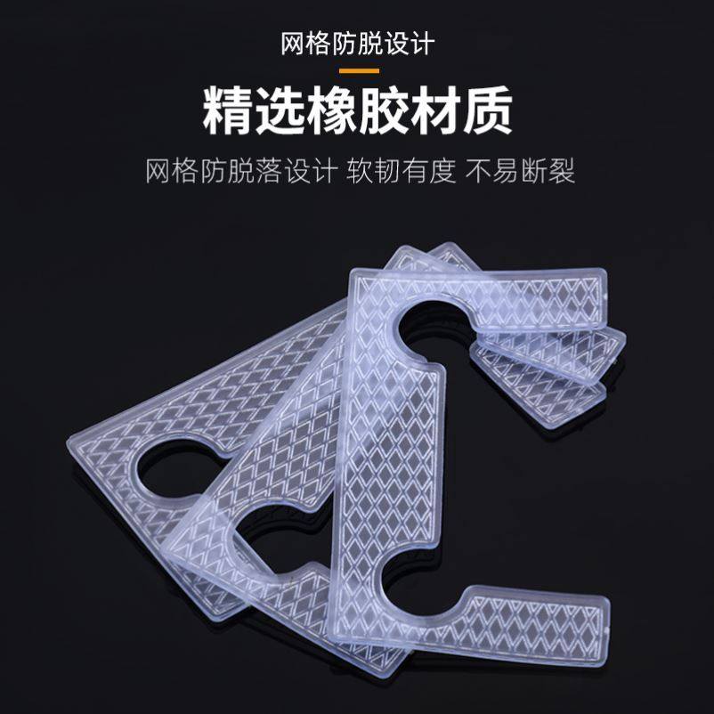 Glass door bathroom clip Hexagon anti-slip screw bolt shower room frameless glass door clip hinge gasket plastic mat - Taobao