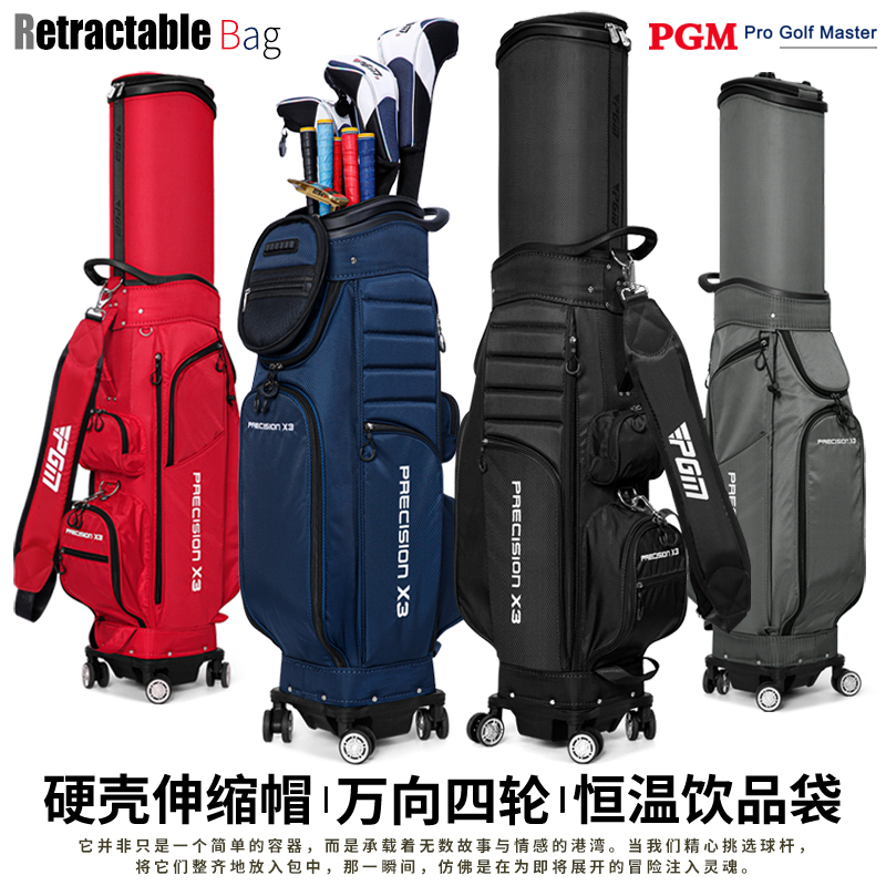Golf Bag for Men and Women, Portable Club Bag, Hard-Shell Airline Checked Bag, Telescopic Golf Bag, Travel Club Bag