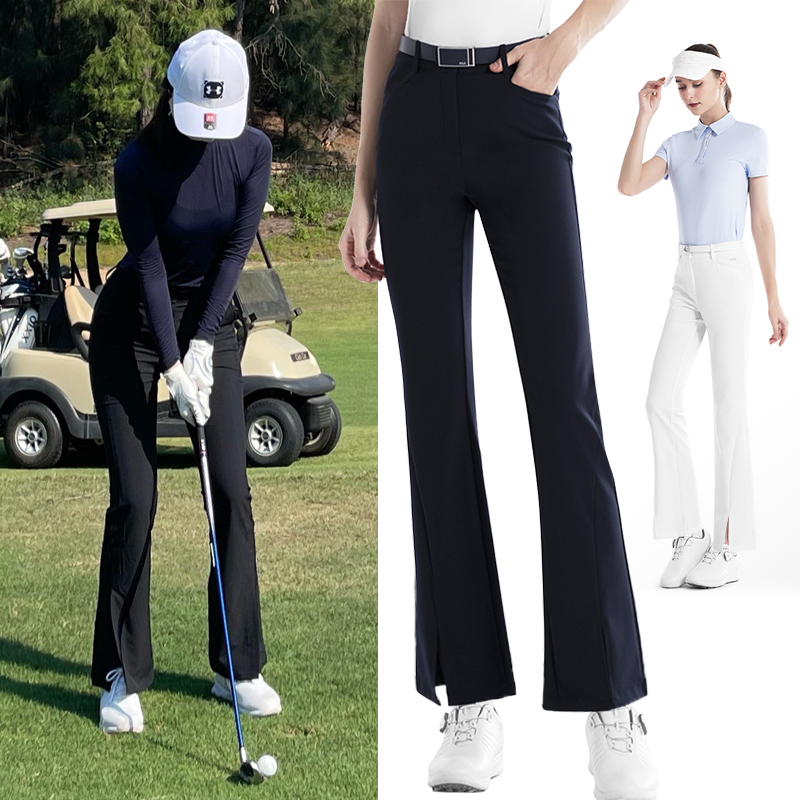 PGM ゴルフ レディースパンツ フレアパンツ レディース ボールパンツ 秋冬 レディース ウェア スポーツウェア パンツ レディーススーツ
