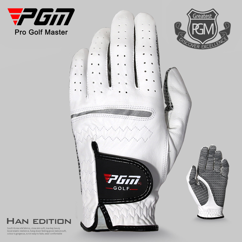 PGM golf gloves men's leather gloves golf sheepskin gloves breathable anti - slip single left and right hands