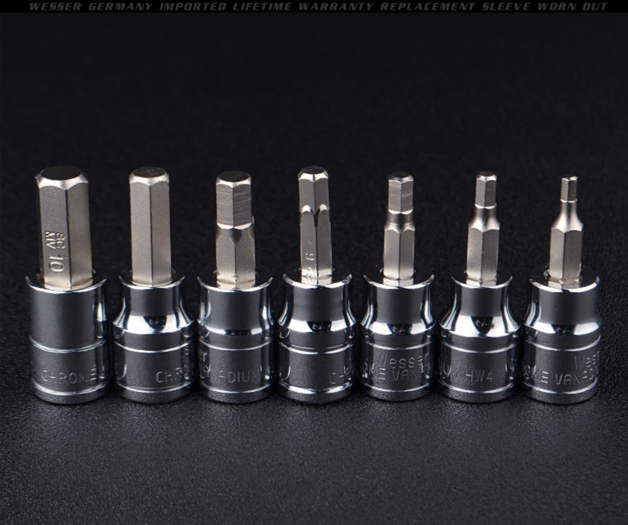 Wesser Đức Wesson 3/8 nhấn vừa vặn tay áo S2 công cụ khí nén tay áo đầu tay áo vặn vít