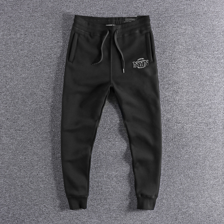 Tide card plus large-code trousers men thicker loose sweatpants small footwear pants winter clothes pure cotton Harlen pants men